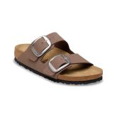 Birkenstock Arizona Big Buckle Birkibuc Regular Fit Mocca - Marron - Sandales Birkenstock Arizona Big Buckle Birkibuc Regular Fit Mocca - Marron - Sandales