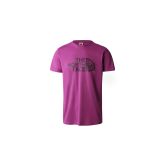 The North Face M S/S Woodcut Dome Tee - Mauve - T-shirt à manches courtes