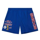 Mitchell & Ness NBA Philadelphia 76ers Team Heritage Woven Shorts - Bleu - Shorts