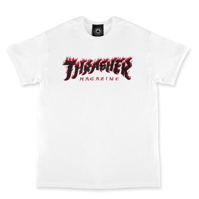 Thrasher Skate Mag Possessed Logo Short Sleeve Tee - Blanc - T-shirt à manches courtes