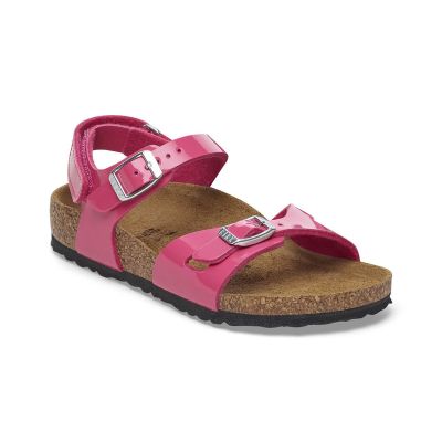 Birkenstock Rio AS Kids Birko-Flor Patent Narrow Fit - Rose - Sandales Birkenstock Rio AS Kids Birko-Flor Patent Narrow Fit - Rose - Sandales