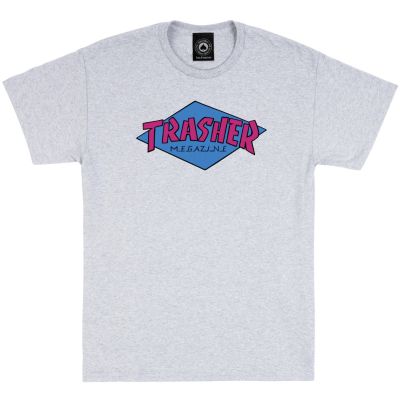 Thrasher S/S Tee Ash Grey - Gris - T-shirt à manches courtes