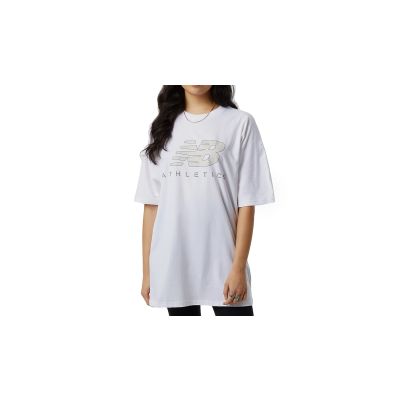 New Balance Athletics Oversized Tee - Blanc - T-shirt à manches courtes
