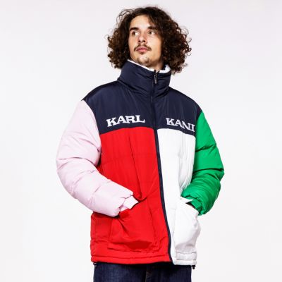 Karl Kani Retro Block Puffer Jacket - Multicolor - Veste