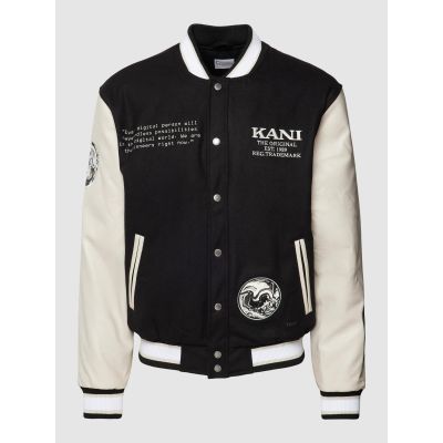 Karl Kani Retro Block College Jacket Black - Noir - Veste