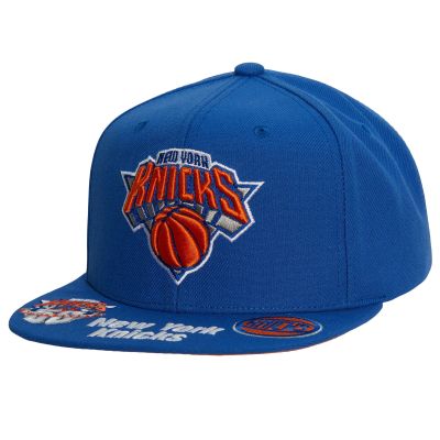 Mitchell & Ness NBA New York Knicks Front Face Snapback - Bleu - Casquette