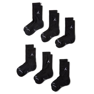 Jordan Everyday Elevated Crew Socks (6 Pairs) Black - Noir - Chaussettes Jordan Everyday Elevated Crew Socks (6 Pairs) Black - Noir - Chaussettes