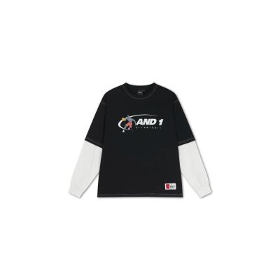AND1 Logo Streetball Double Sleeve T-Shirt - Noir - T-shirt à manches courtes AND1 Logo Streetball Double Sleeve T-Shirt - Noir - T-shirt à manches courtes