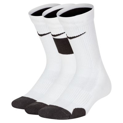 Nike Elite Kids Basketball Crew Socks 3-Pack White - Blanc - Chaussettes