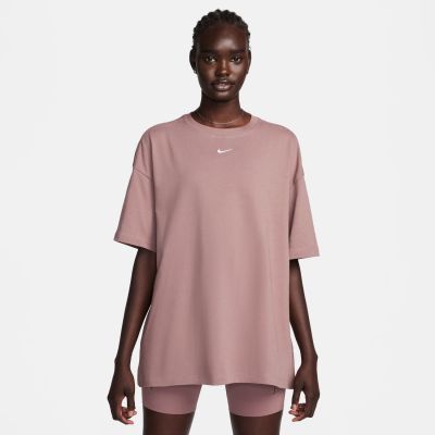 Nike Sportswear Essential Wmns Oversized Tee Somkey Mauve - Marron - T-shirt à manches courtes