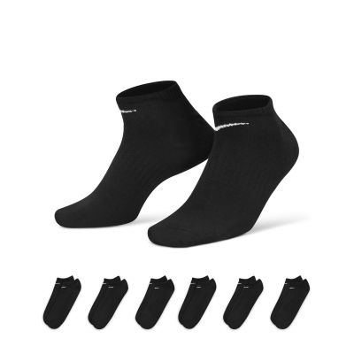 Nike Everyday Lightweight No-Show 6-Pack Socks Black - Noir - Chaussettes