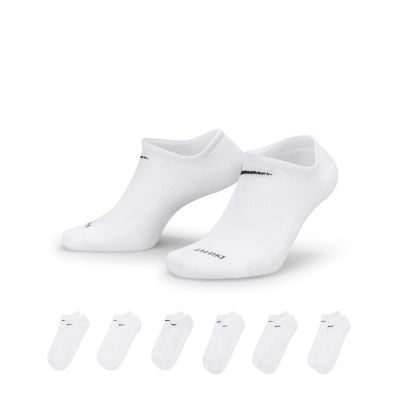 Nike Everyday Lightweight No-Show Socks 6-Pack White - Blanc - Chaussettes