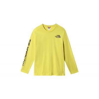 The North Face M Coordinates L/S Tee Acid Yellow - Jaune - T-shirt à manches courtes