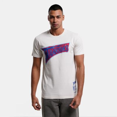 Mitchell & Ness NBA Golden State Warriors Americana Tee - Blanc - T-shirt à manches courtes