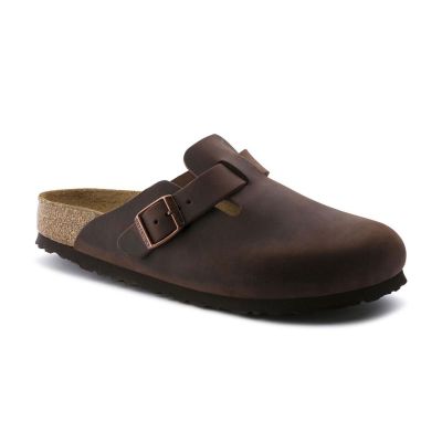Birkenstock Boston Soft Footbed Oiled Leather Narrow Fit - Marron - Sandales Birkenstock Boston Soft Footbed Oiled Leather Narrow Fit - Marron - Sandales