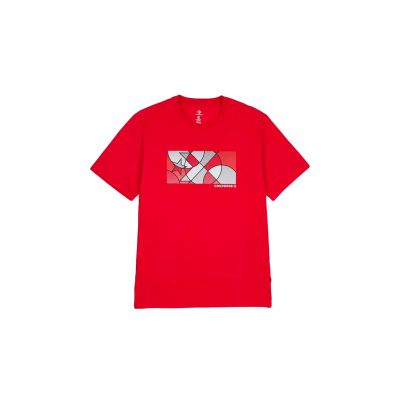 Converse Court Mosaic Tee - Rouge - T-shirt à manches courtes
