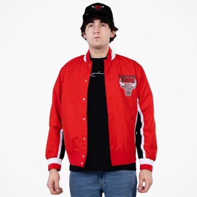 Mitchell & Ness 75th Anniversary Warm Up Jacket Chicago Bulls Red - Rouge - Veste