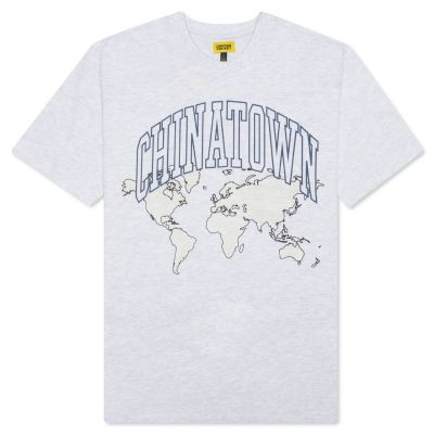 Chinatown Market Globe Uv Arc Tee Ash Grey - Gris - T-shirt à manches courtes