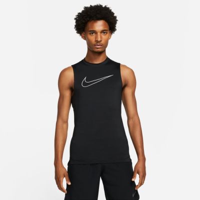 Nike Pro Dri-FIT Tight-Fit Sleeveless Top - Noir - T-shirt à manches courtes