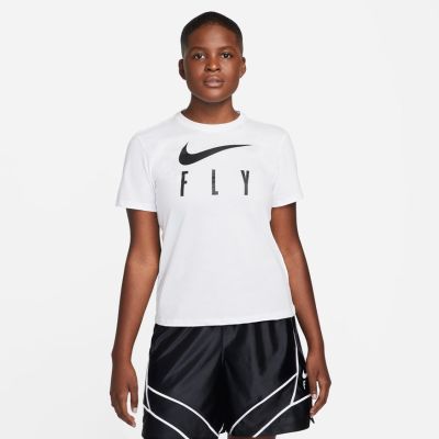 Nike Dri-FIT Swoosh Fly Wmns Short-Sleeve Tee White - Blanc - T-shirt à manches courtes