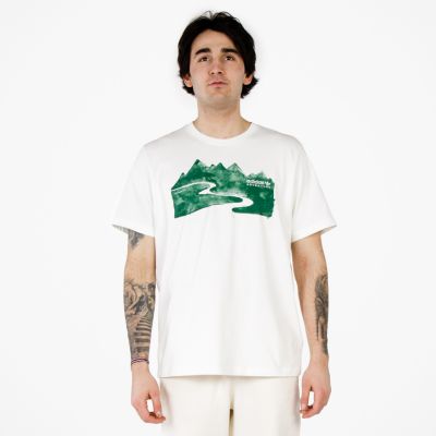 adidas Originals Adventure Mountain Ink Tee White - Blanc - T-shirt à manches courtes