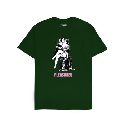 Pleasures French Kiss Tee Hunter Green - Vert - T-shirt à manches courtes