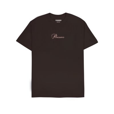 Pleasures Stack Tee Brown - Marron - T-shirt à manches courtes