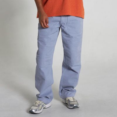 Pleasures Impact Double Knee Pants Slate - Bleu - Pantalon