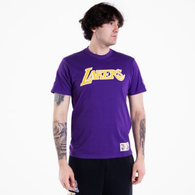 Mitchell & Champ City S/S Los Angeles Lakers Tee - Mauve - T-shirt à manches courtes