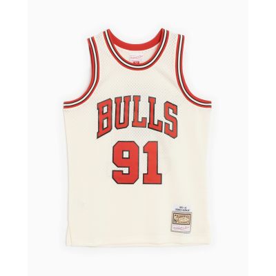 Mitchell & Ness NBA Chicago Bulls Dennis Rodman Off White Team Color Swingman Jersey - Blanc - Jersey