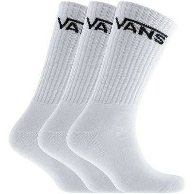 Vans MN Classic Crew Socks 3-Pack White - Blanc - Chaussettes