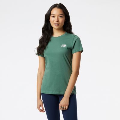New Balance Sport Stacked Graphic Tee Wmns Green - Vert - T-shirt à manches courtes