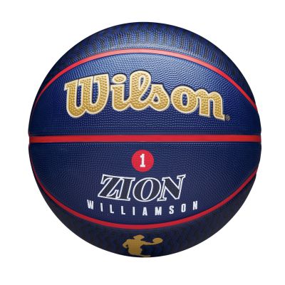 Wilson NBA Player Icon Outdoor Basketball Zion Size 7 - Bleu - Balle
